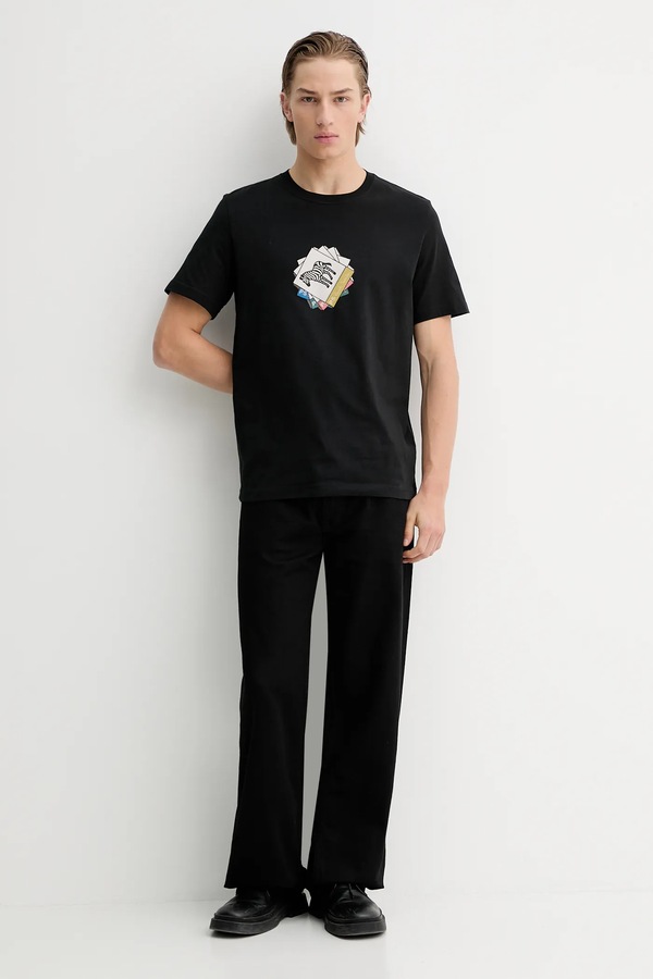 Хлопковая футболка PS Paul Smith цвет черный