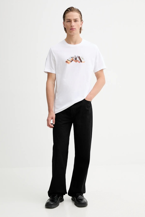 Хлопковая футболка PS Paul Smith цвет белый