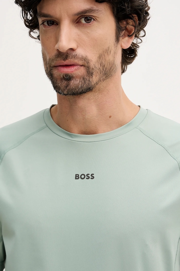 Футболка BOSS Green Tee Active 1 колір зелений фото 4