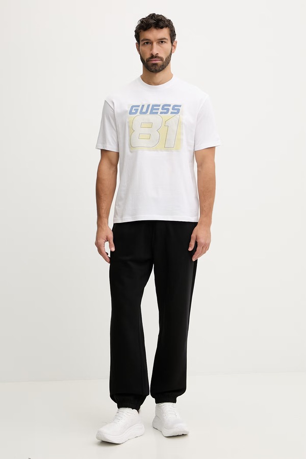 Бавовняна футболка Guess OPA колір білий фото 2