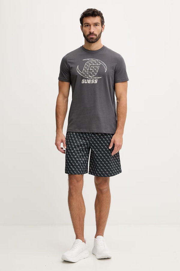Бавовняна футболка Guess KELE колір сірий фото 2