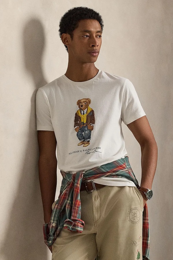 Бавовняна футболка Polo Ralph Lauren колір бежевий