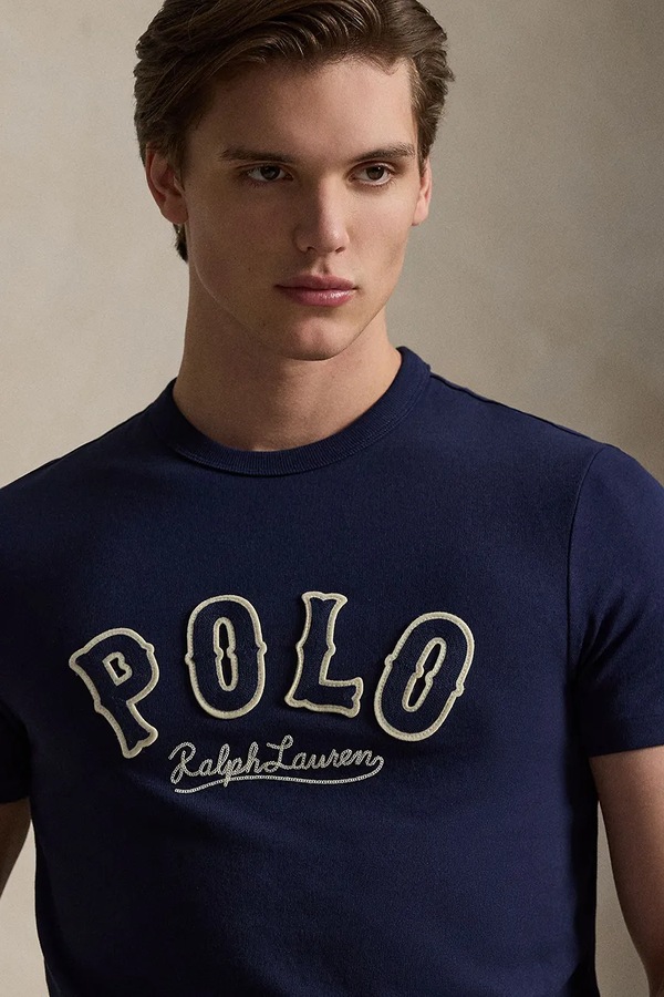 Бавовняна футболка Polo Ralph Lauren колір синій фото 4