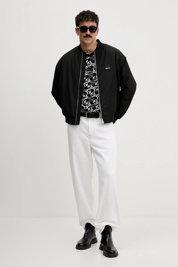 Бавовняна футболка Karl Lagerfeld Jeans колір чорний
