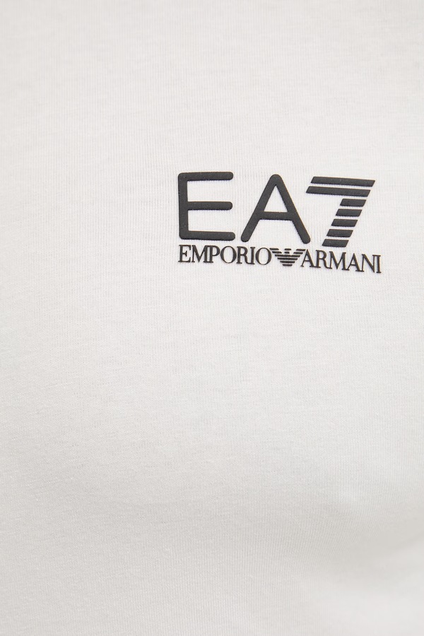Футболка EA7 Emporio Armani колір бежевий фото 4