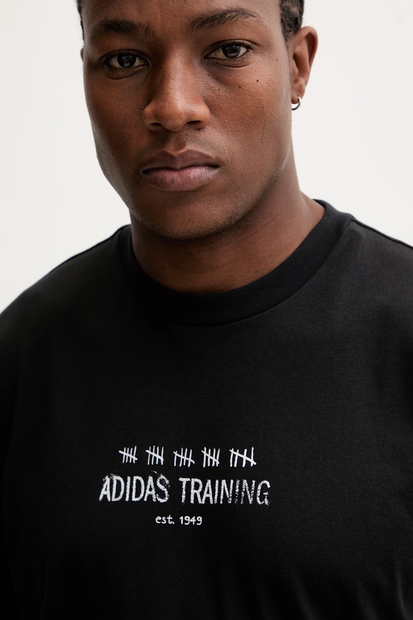 Футболка для тренувань чоловіча adidas Performance колір чорний фото 4