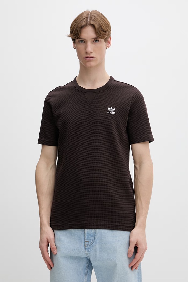 Футболка adidas Originals колір коричневий