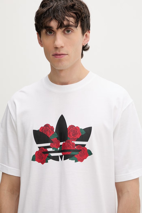 Футболка чоловіча бавовняна adidas Originals колір білий фото 4