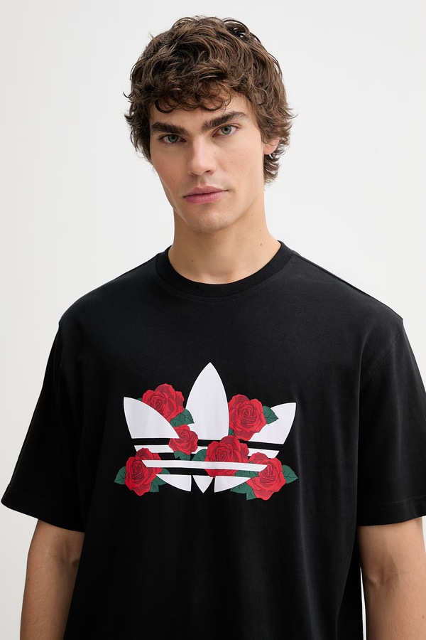 Бавовняна футболка adidas Originals колір чорний фото 4