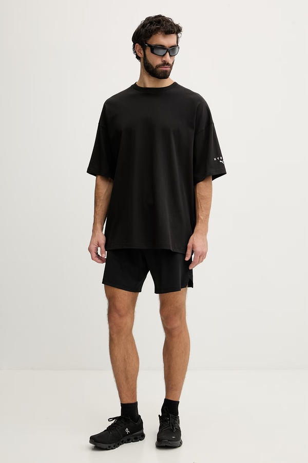 Футболка для тренировок мужская хлопковая Puma City lifestyle HYROX цвет черный