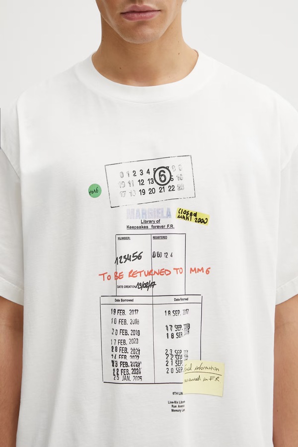 Футболка чоловіча бавовняна MM6 Maison Margiela колір білий фото 4