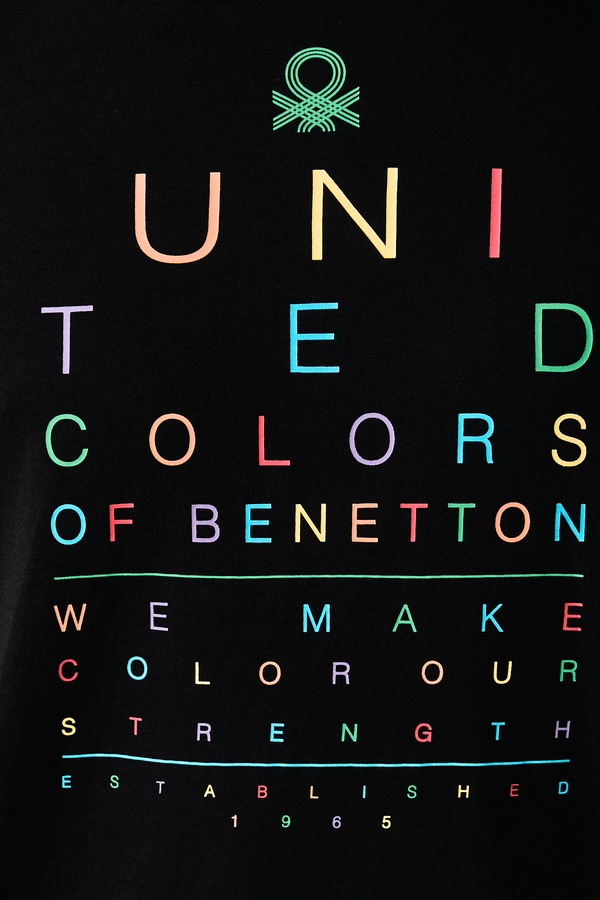 Футболка чоловіча бавовняна United Colors of Benetton колір чорний фото 4
