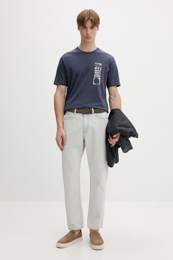 Футболка чоловіча бавовняна Marc O'Polo колір темно-синій