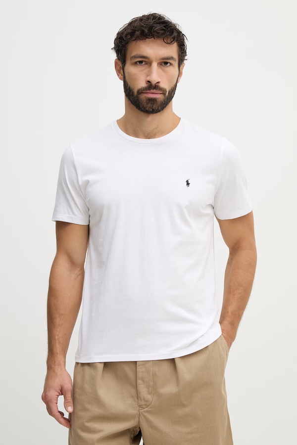 Бавовняна футболка Polo Ralph Lauren колір білий