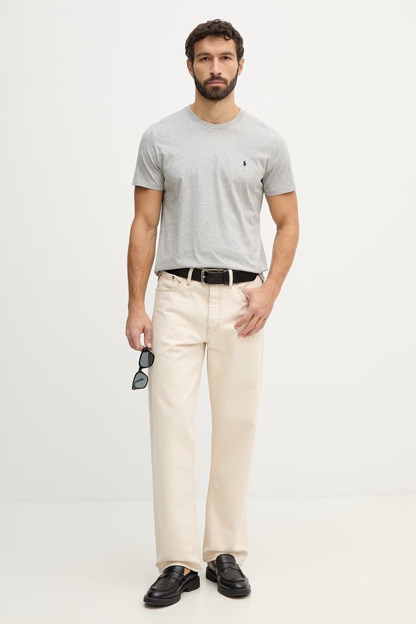 Бавовняна футболка Polo Ralph Lauren колір сірий
