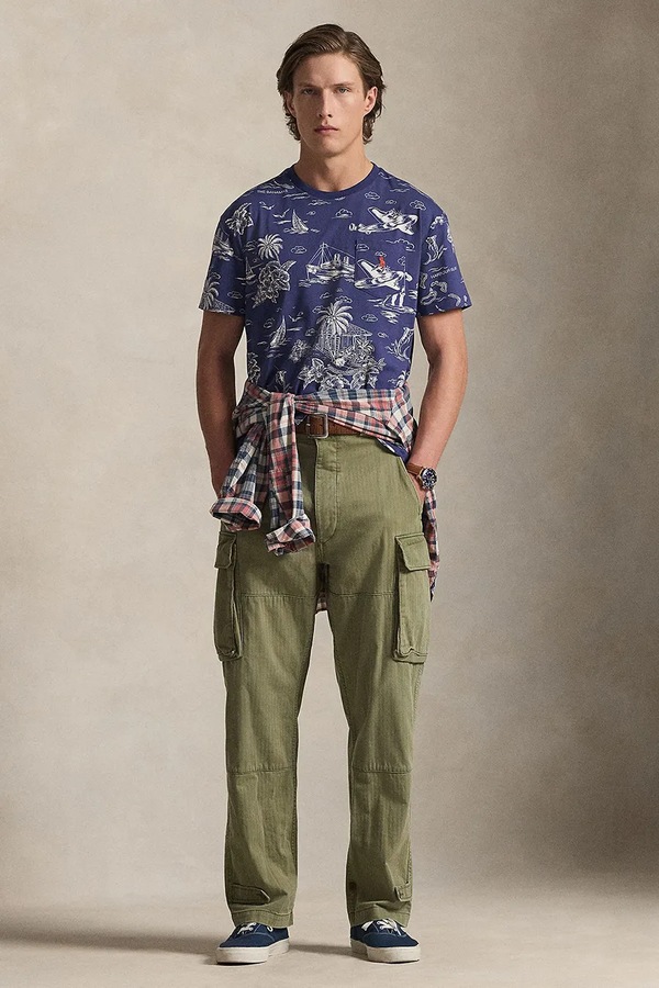 Хлопковая футболка Polo Ralph Lauren цвет синий фото 2