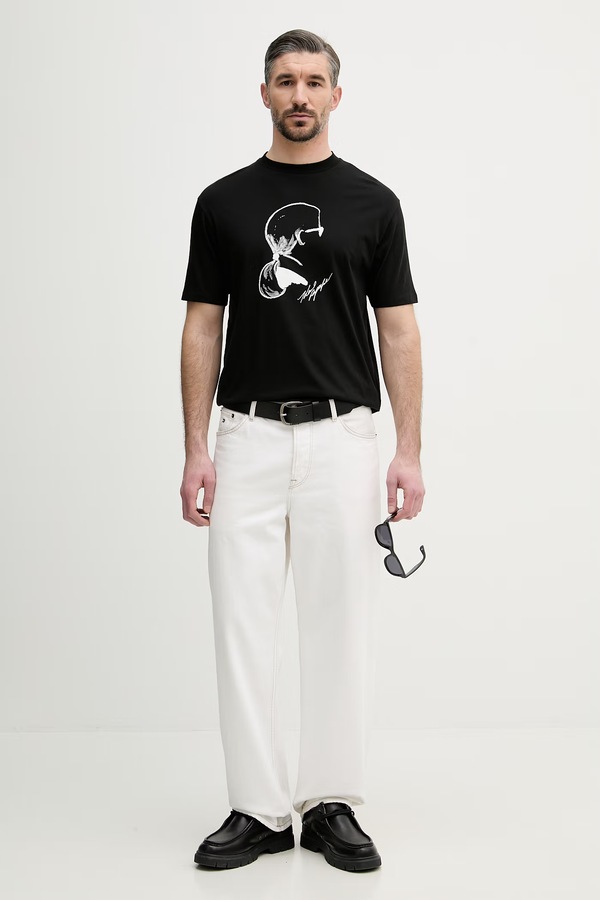 Футболка чоловіча бавовняна Karl Lagerfeld колір чорний
