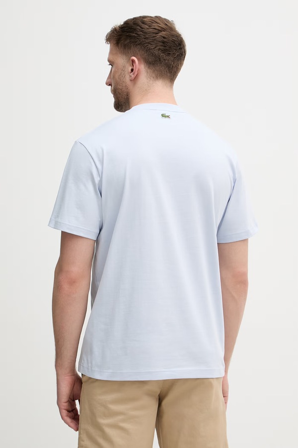 Футболка мужская хлопковая Lacoste цвет голубой фото 2