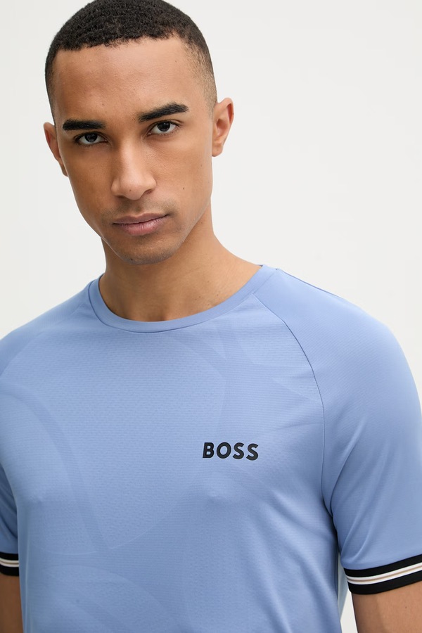 Футболка чоловіча BOSS Green колір блакитний фото 4
