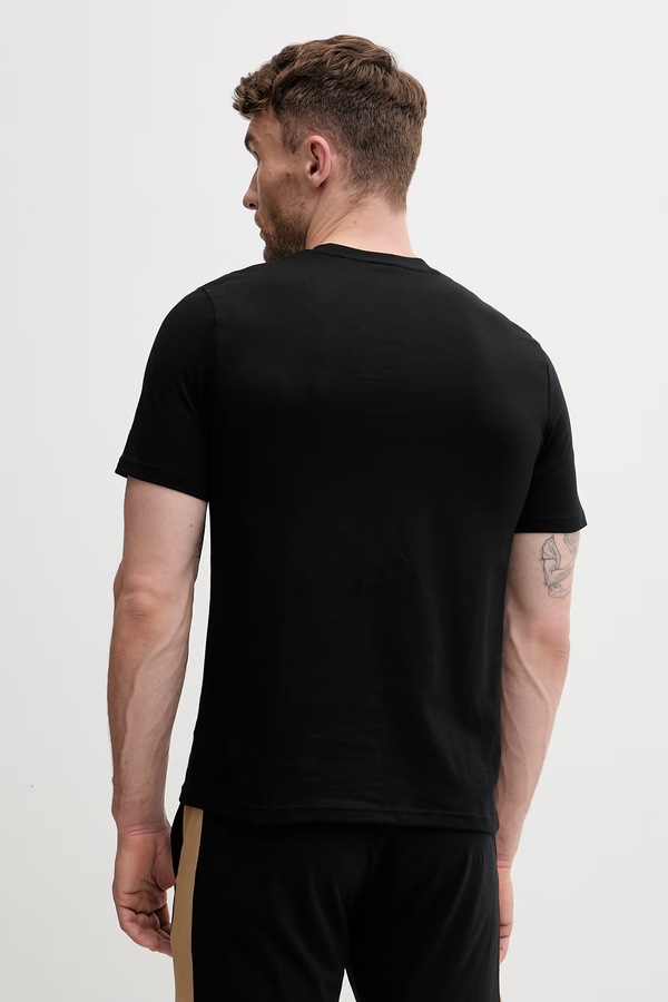 Футболка lounge чоловіча бавовняна BOSS Shirt колір чорний фото 2