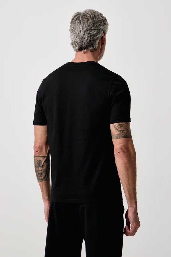 Футболка lounge мужская хлопковая BOSS Shirt цвет черный фото 2