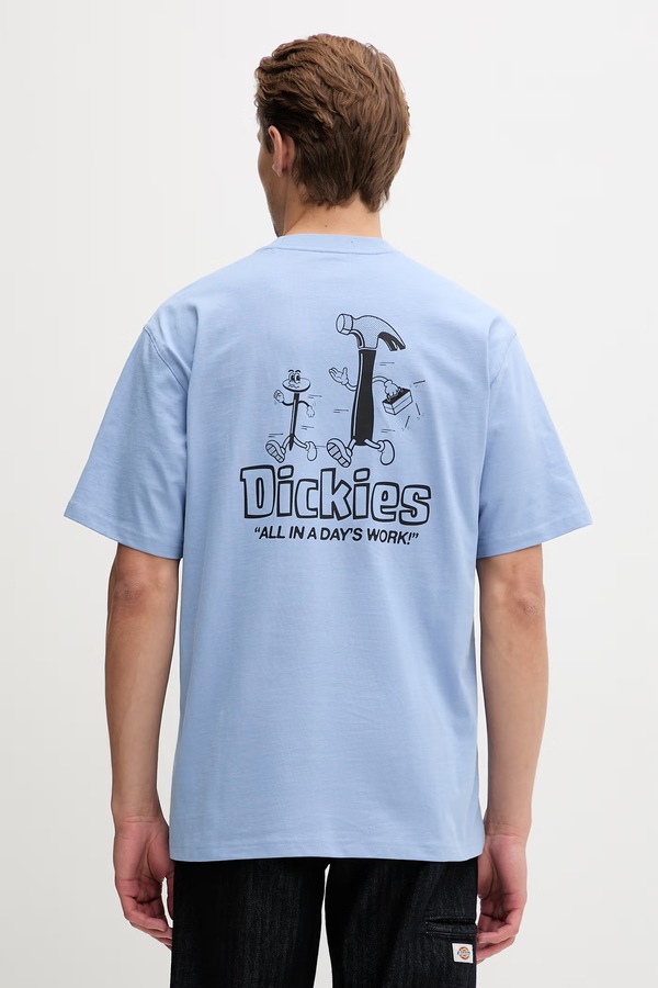 Футболка чоловіча бавовняна Dickies колір блакитний