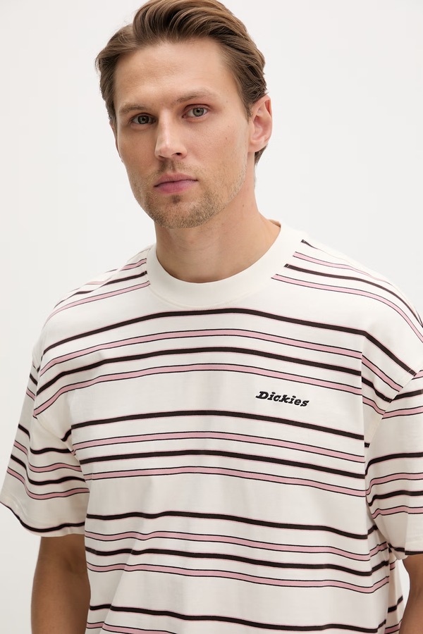 Футболка чоловіча бавовняна Dickies колір бежевий фото 4