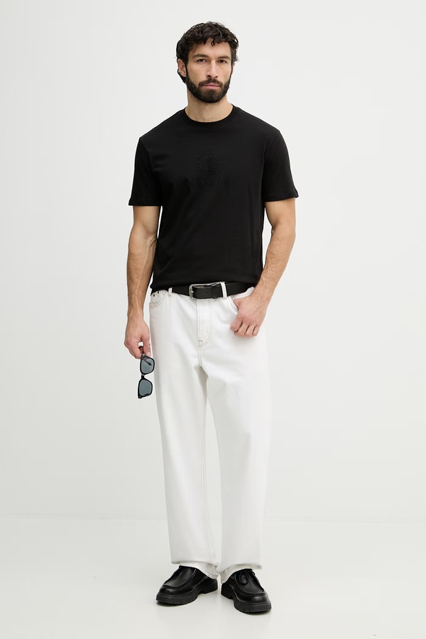 Футболка мужская хлопковая Armani Exchange цвет черный фото 2