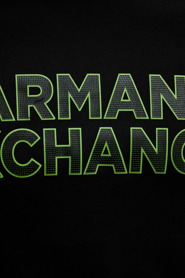 Футболка чоловіча бавовняна Armani Exchange колір чорний фото 4