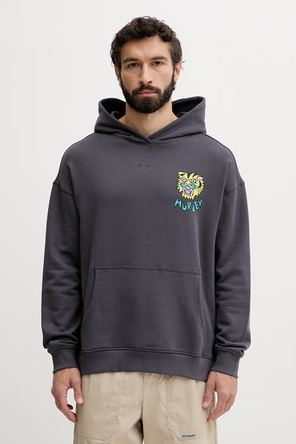 Кофта мужская хлопковая Hurley ETAM цвет серый