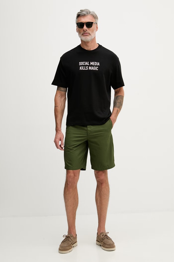 Футболка чоловіча бавовняна United Colors of Benetton колір чорний фото 2