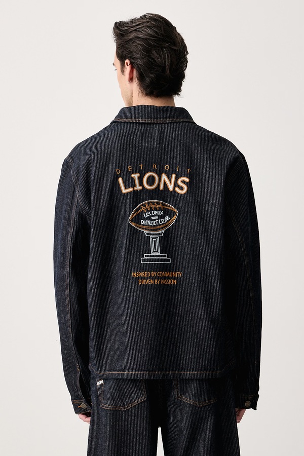 Чоловічі джинсові Les Deux x Detroit Lions колір блакитний