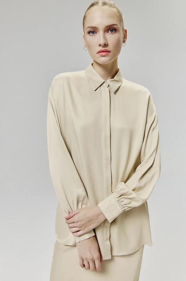Сорочка Answear.LAB колір бежевий