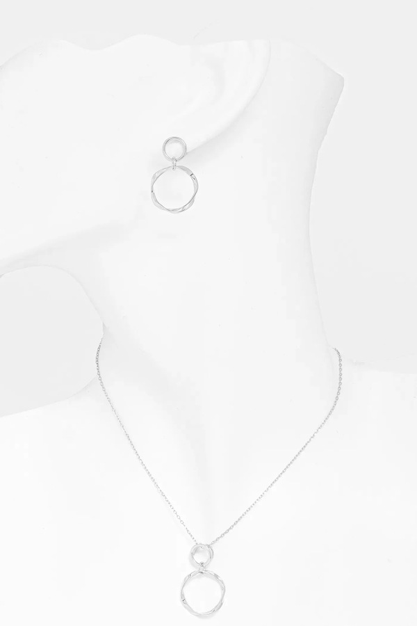 Кольє та сережки зі срібла Answear.LAB