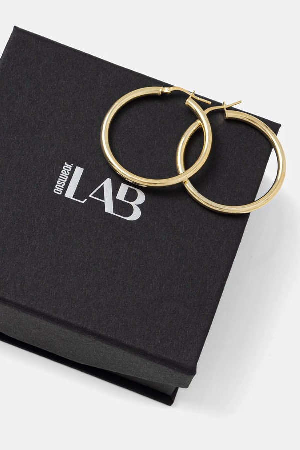Сережки Answear.LAB зі срібла 925 проби, покритого 18-каратним золотом колір золотий фото 2