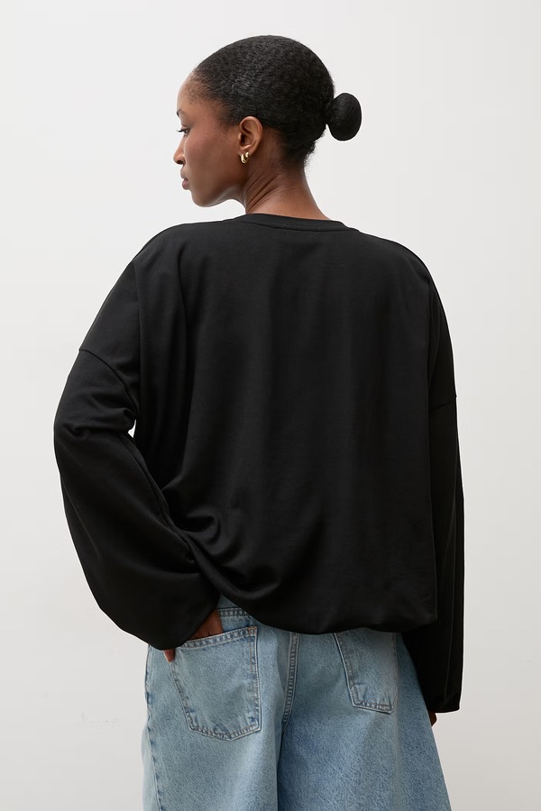 Кофта жіноча з бавовною Answear.LAB колір чорний фото 2