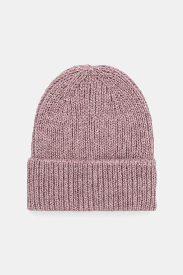Шапка beanie жіноча з додаванням вовни Answear.LAB колір фіолетовий