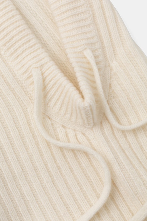 Капор жіночий із мериносової вовни Answear.LAB колір білий фото 2