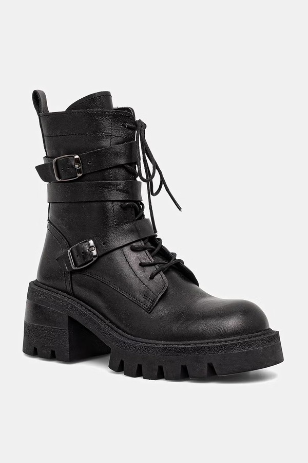 Ботинки женские кожаные Answear.LAB цвет черный