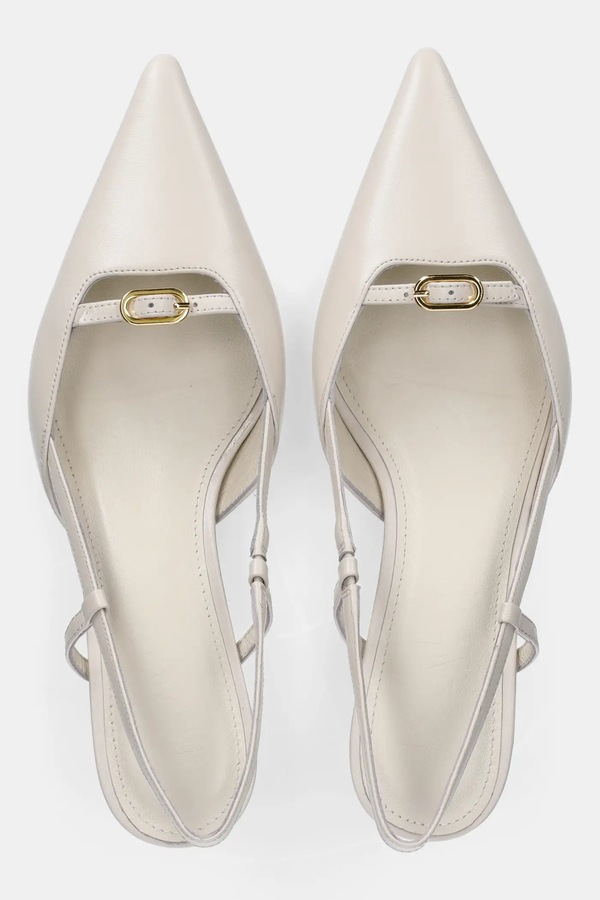 Шкіряні туфлі Answear.LAB колір білий фото 4