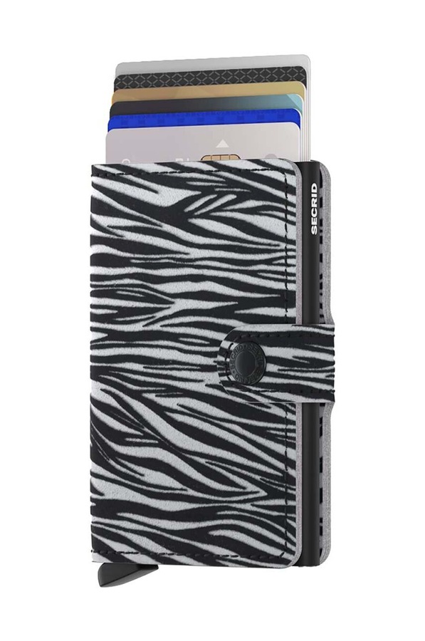 Шкіряний гаманець Secrid Miniwallet Zebra Light Grey колір сірий фото 2