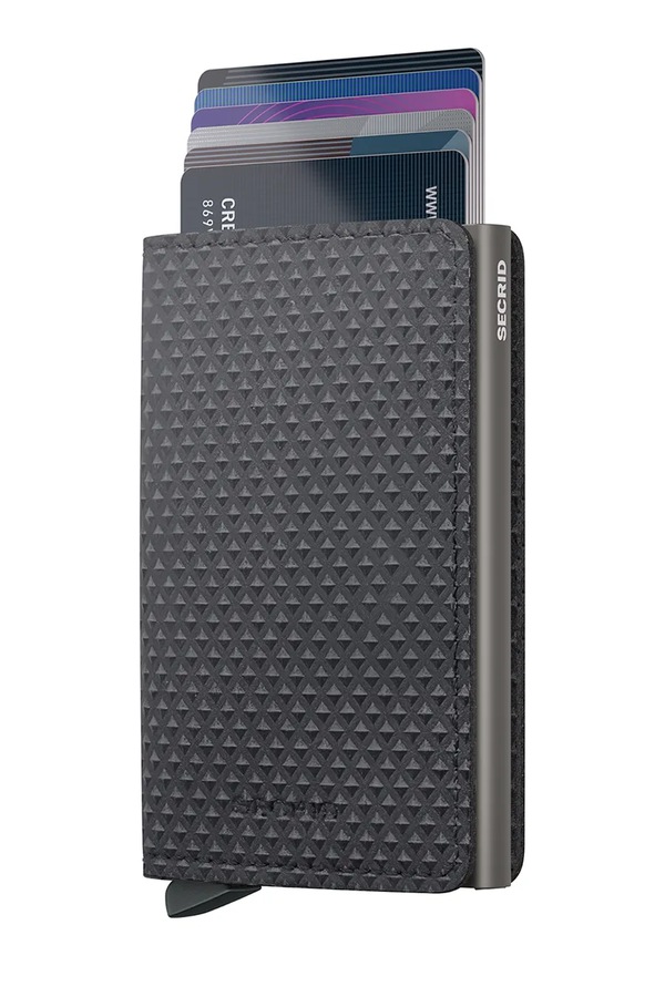 Кошелек RFID кожаный Secrid PYRAMID цвет серый