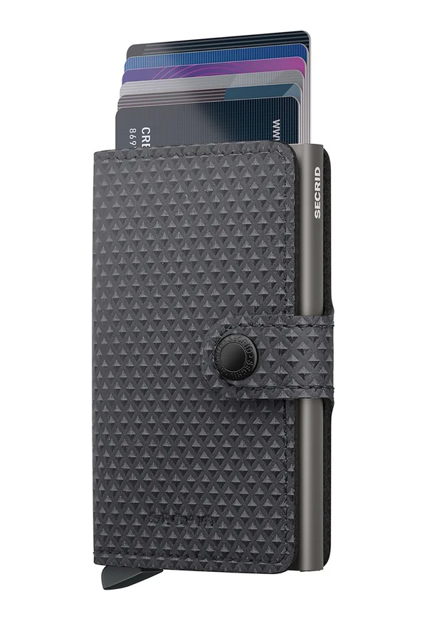 Гаманець RFID шкіряний Secrid PYRAMID колір сірий