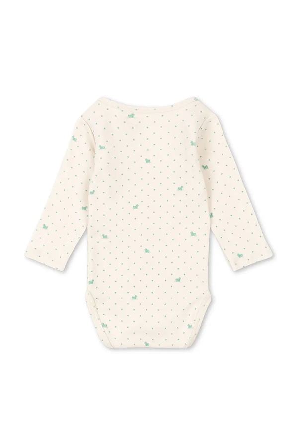 Боді для немовлят бавовняне Fanga Fontana BELLO DUE LS BODY OCS колір бежевий