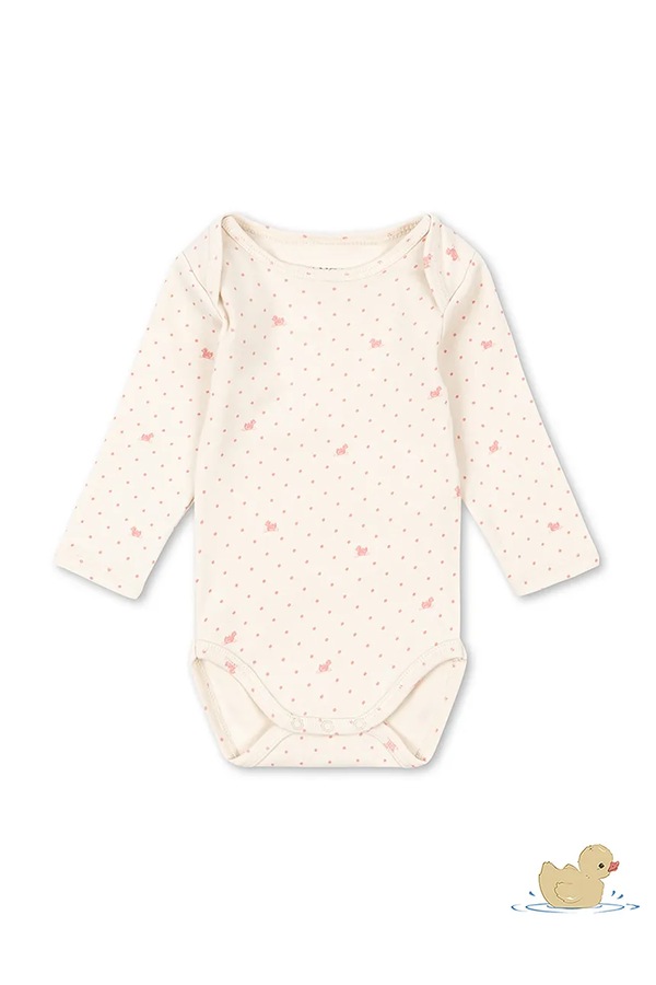 Боді для немовлят бавовняне Fanga Fontana BELLO DUE LS BODY OCS колір рожевий