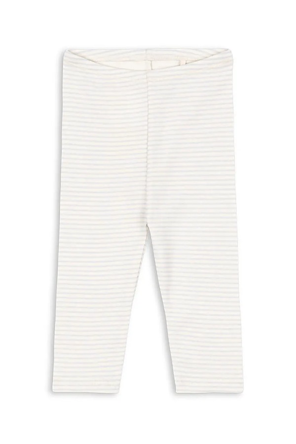Дитячі бавовняні легінси Fanga Fontana FIO STRIPE PANTS OCS колір бежевий