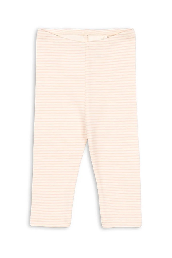 Дитячі бавовняні легінси Fanga Fontana FIO STRIPE PANTS OCS колір бежевий