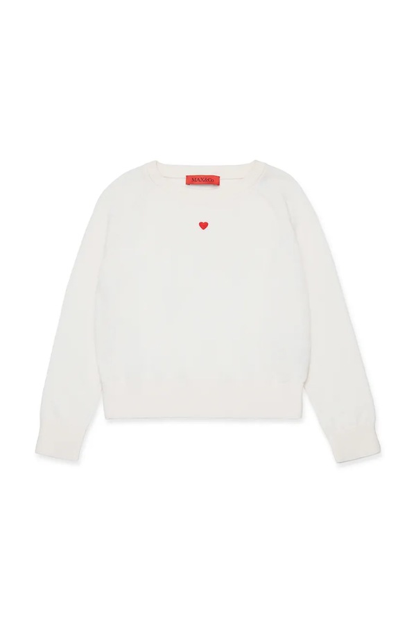 Вовняний дитячий светр Max&Co. MAXK1F KNITWEAR колір білий