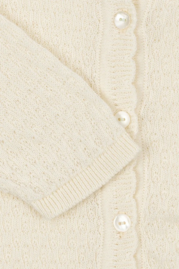 Кардиган для немовлят Fanga Fontana VENTI POINTELLE CARDIGAN GOTS колір бежевий фото 4