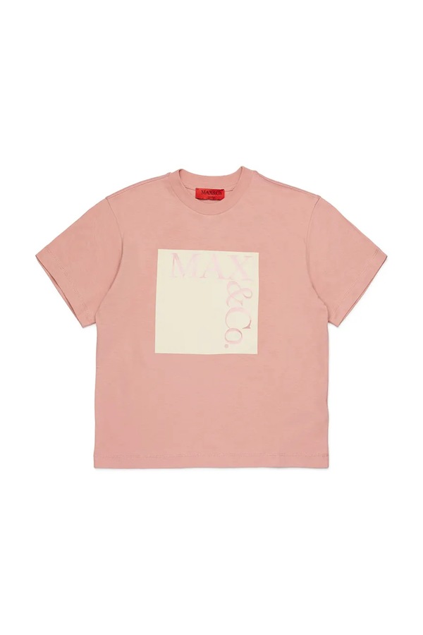 Дитяча бавовняна футболка Max&Co. MAXT1F T-SHIRT колір сірий